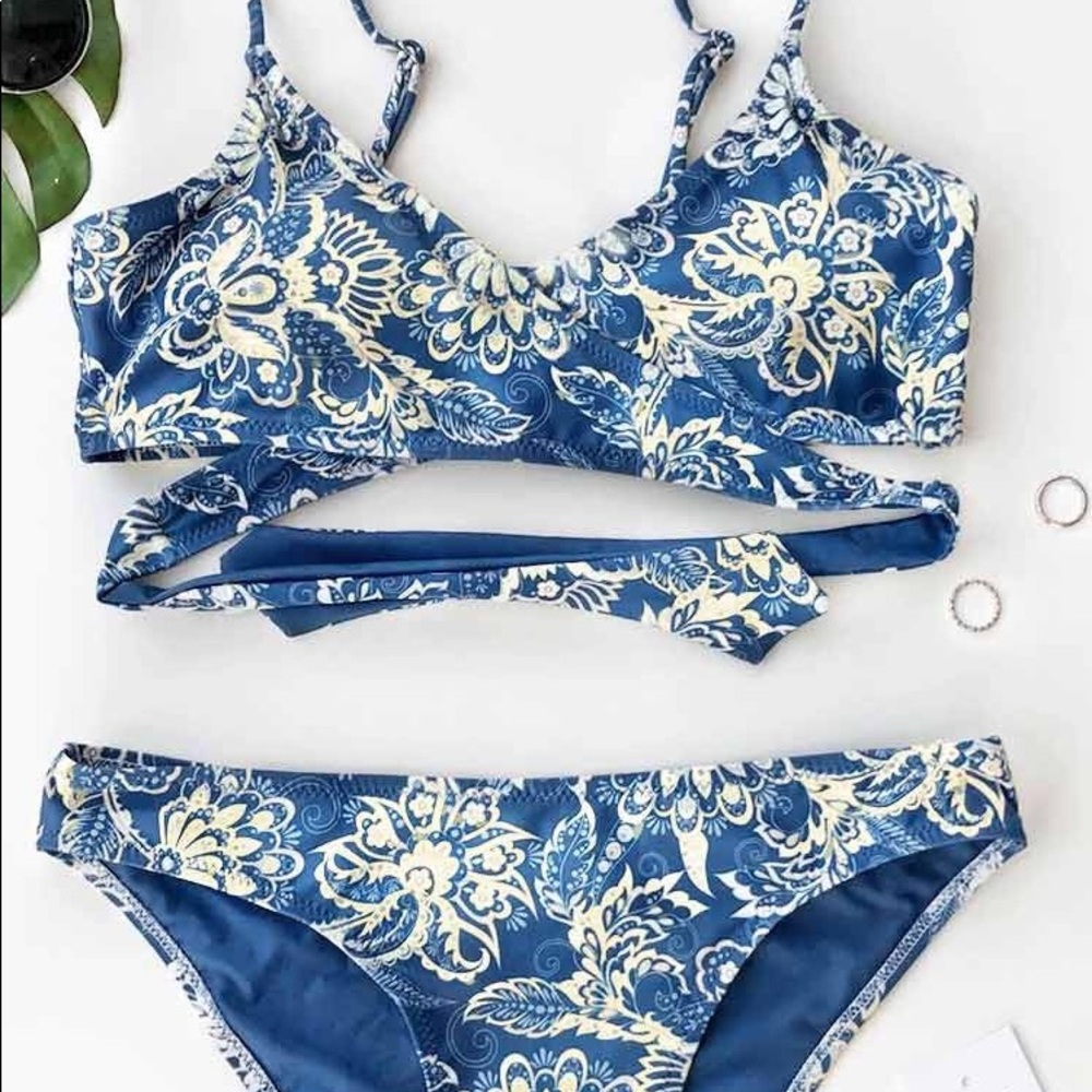 cupshe wrap bikini set